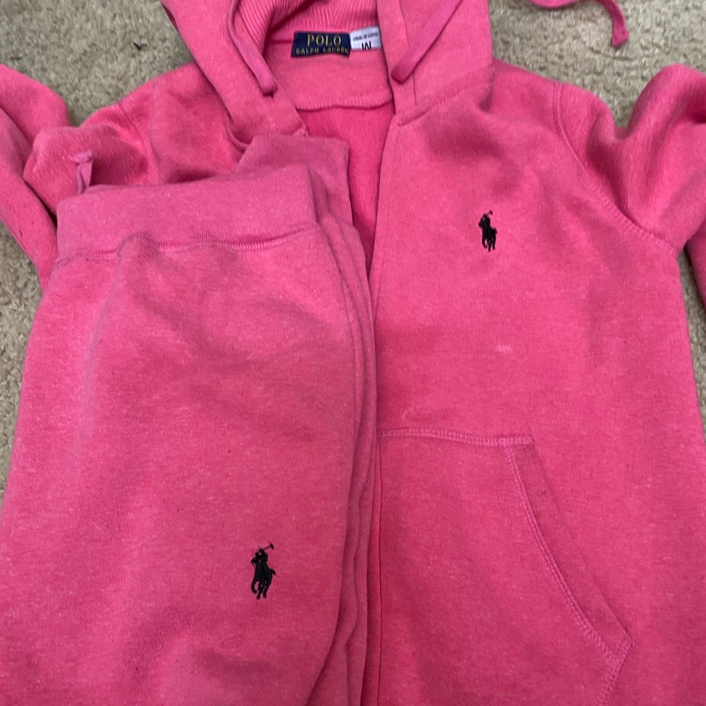 Pink polo sweatsuit